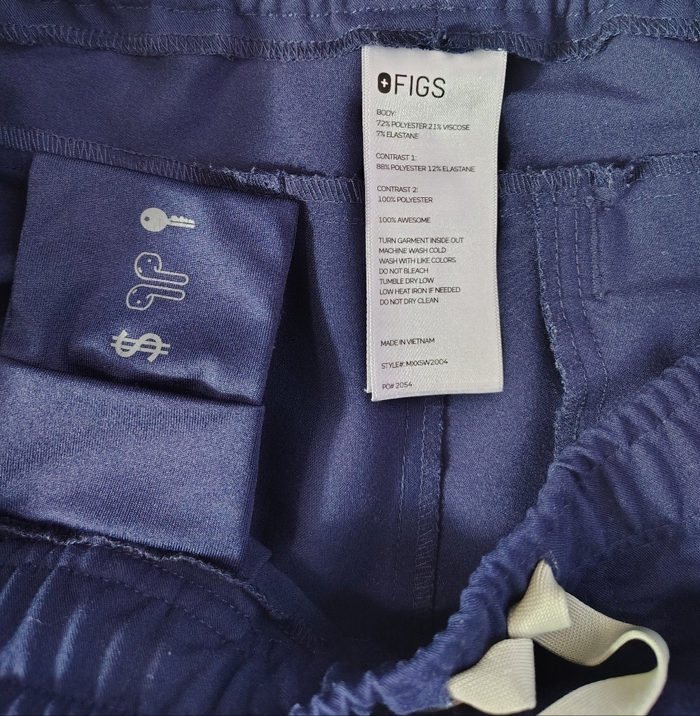 Figs medical professional scrub jogger pants Tansen men's navy blue size XL. - Picture 9 of 16